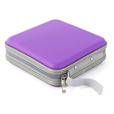 (40, Purple) CD Case DVD Wallet Cover Disc Storage Holder Sleeve Handle Portable Car Home