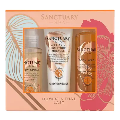 Sanctuary Spa Gift Set, Moments That Last Gift Box with Shower Gel, Body Spray and In Shower Bod