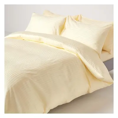 Homescapes Double Pastel Yellow Egyptian Cotton Duvet Cover Set TC