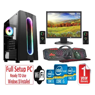 Fast GAMING PC Bundle - i5 16GB RAM 1TB GTX1050TI 4GB - Lighting Speakers - SAURON