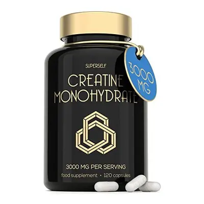 Creatine Monohydrate Tablets 3000mg - Easy to Swallow Creatine Capsules - Vegan Creatine Tablets