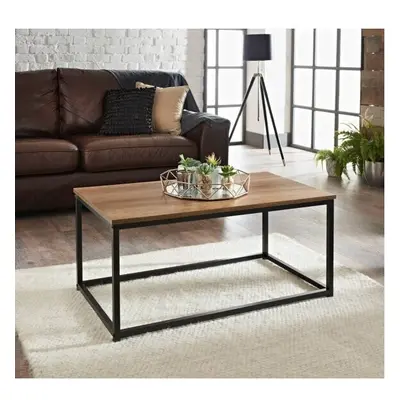 Tromso Coffee Table with Dark Wood Top and Black Legs Suitable For all Kinds of Modern and Tradi