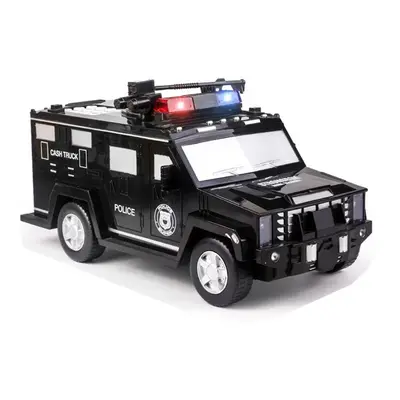 (Black) Fingerprint Password Cash Truck Car Piggy Bank Money Coin Paper Box Safe Saving