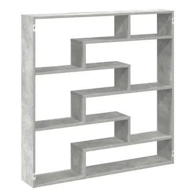 (concrete grey) vidaXL Wall Cube Shelf Floating Storage Shelf Compartments Engineered Wood