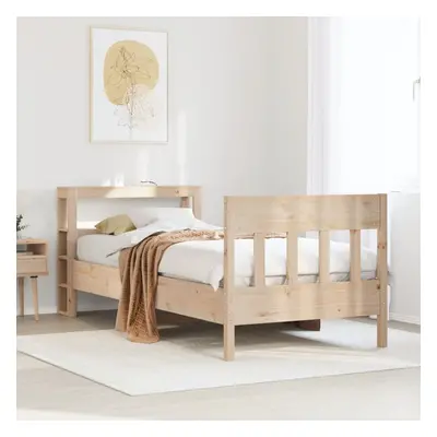 vidaXL Bed Frame without Mattress 75x190 cm Small Single Solid Wood Pine