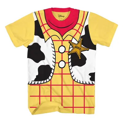 Disney Toy Story I am Woody Cowboy Costume Boys Youth TShirtLG Yellow