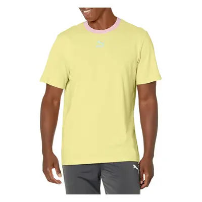 PUMA mens Classics Ringer Tee T Shirt Yellow Pear XX-Large US