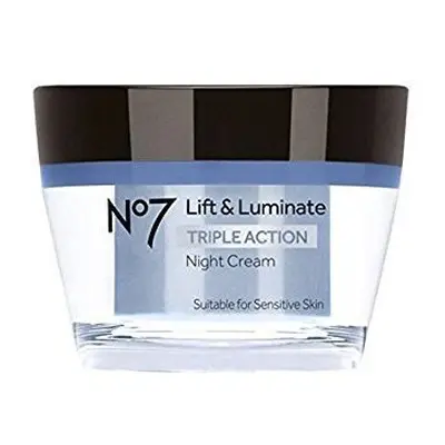 Boots No7 Lift & Luminate TRIPLE ACTION NIGHT Cream 50ml SPF + 5*UVA - Suitable for sensitive sk