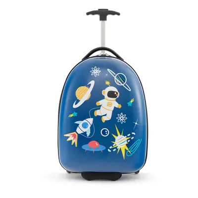 16" Children's Portable Travel Luggage Rolling Hard Shell Suitcase W/ Wheels