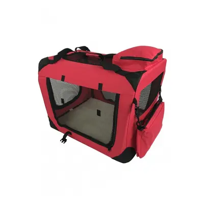 (XL) Pet Soft Carrier Crate Portable Foldable Red