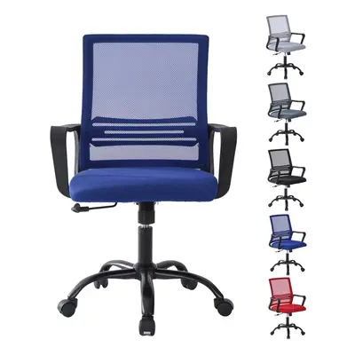 (Blue) Adjustable Swivel MESH Chair with Cushion&Support