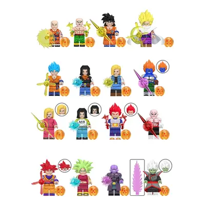 (Style C 16pcs) 16pcs Wukong Dragon Ball Mini Building Blocks are Suitable for Lego Children's T