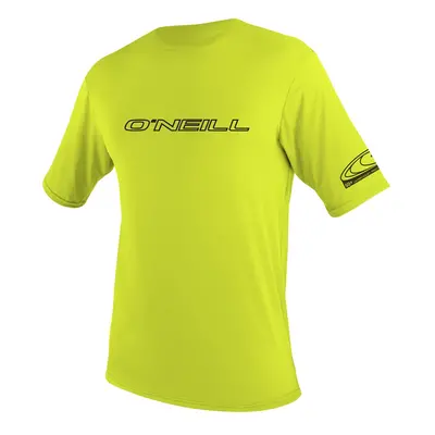 O'Neill UV Sun Protection Youth Basic Skins Short Sleeve Tee Sun Shirt Rash Guard, Lime