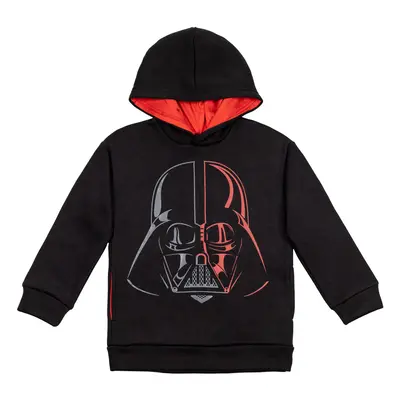 STAR WARS Darth Vader Big Boys Fleece Pullover Hoodie with Pockets Bla