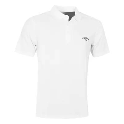 (L, Bright White) Callaway Golf Tournament Opti-Dri Left Chest Logo Polo Shirt