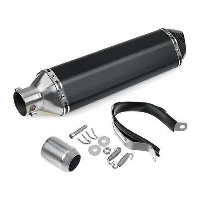 (black) 38-51mm Universal Motorcycle Signal Outlet Exhaust Muffler Tail Pipe Kit