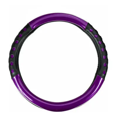 (purple) 38cm Leatherette Anti Slip Resistance Universal Steering Wheel Covers Car Auto Accessor