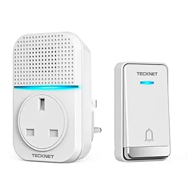 TECKNET Wireless Doorbell, Self-Powered Door Bell Wireless Cordless Plug in No Battery Required 