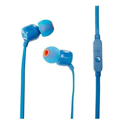 JBL T110 Wired Universal In-Ear Headphone with Remote Control and Microphone - Blue