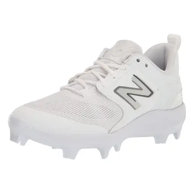 New Balance Men's Fresh Foam V6 Molded Baseball Shoe White/White