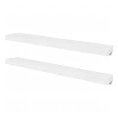 vidaXL 4x Wall Shelves White 100cm Display Hanging Storage Bookcase Furniture