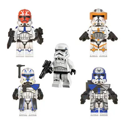 (5PCS) Star Wars Clone Trooper Cody Rex Commander Fit Lego Minifigures