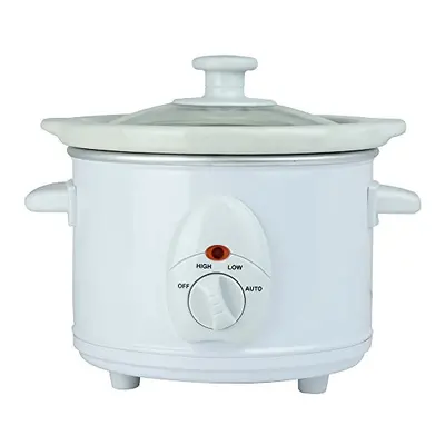 STATUS Austin Round Slow Cooker | 1.5L Slow Cooker Small | 120W White | AUSTIN1PKB4