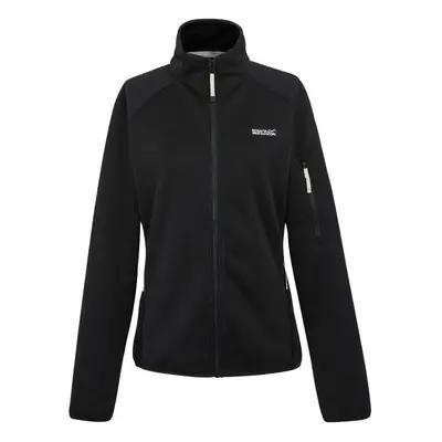 (8 UK, Black/Light Vanilla) Regatta Womens/Ladies Ravenhill Full Zip Fleece Top