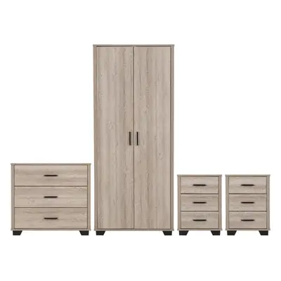 Oliver Door Wardrobe Bedroom Set Items Light Oak Effect