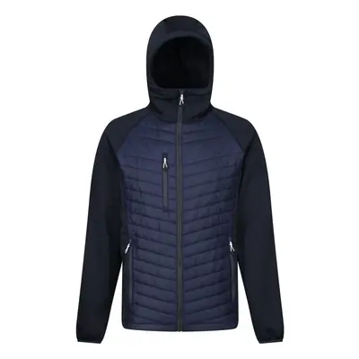 (XXL, Navy/Seal Grey) Regatta Mens Navigate Quilted Hybrid Jacket