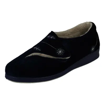 (Navy, UK 8) Ladies Padders Full Slippers Amelia