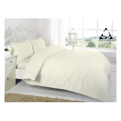 (Cream, Super King ) Egyptian Cotton Duvet Cover Set Thread