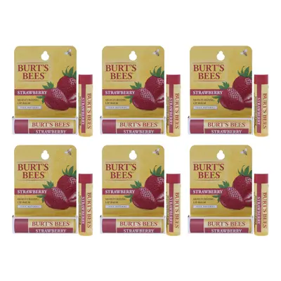 Burts Bees Strawberry Moisturizing Lip Balm Blister - Pack of For Unisex 0.15 oz Lip Balm