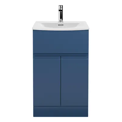 Rapture Floor Standing Vanity Basin Unit with Curved Ceramic Basin (Tap Not Included), 500mm - S