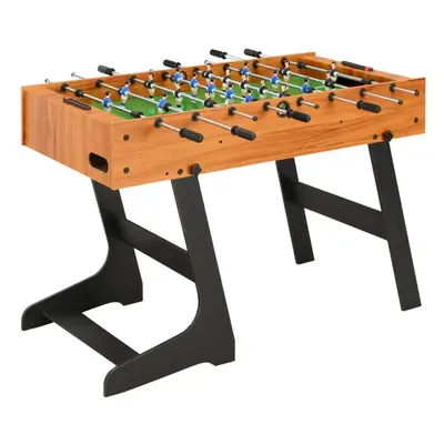 vidaXL Football Table Steel Light Brown and Black Soccer Game Gaming Desk Home