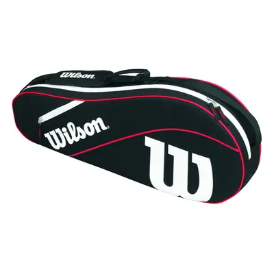 Wilson Advantage III Triple Tennis Racket Bag - Black/White/Red Holds up to Rackets