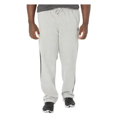 adidas Men's Size Essentials Fleece Open Hem 3-Stripes Pants Medium G