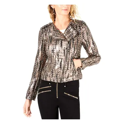 Guess Women's Long Sleeve Teeya Gilded Jacket Jet Black/Multi