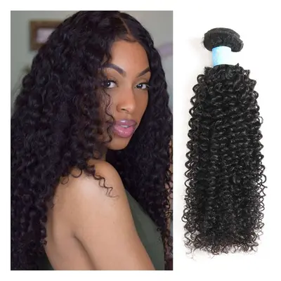 BLY 7A Mongolian Kinky Curly Human Hair Bundles 16/18/20 Inch Unprocessed Hair Weave Weft for Bl