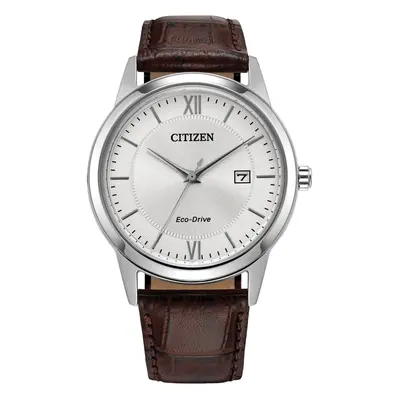 Citizen Men's Classic Eco-Drive Leather Strap Watch 3-Hand Date Lumi