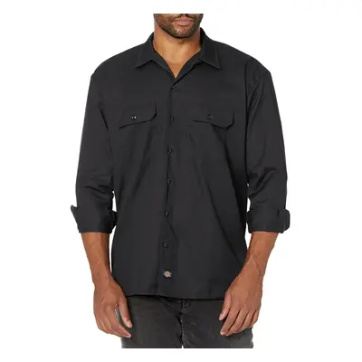 Dickies Mens Big-Tall Long Sleeve Work Shirt Black 3XL