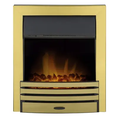 Adam Eclipse Electric Fire in Brass