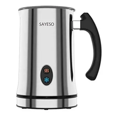 Milk Frother, SAYESO Electric Milk Frother and Warmer with Hot Cold Functionality, Stainless Ste