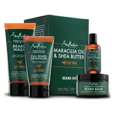 Shea Moisture Complete Beard Kit | All Natural Ingredients | Maracuja Oil & Shea Butter | Beard 