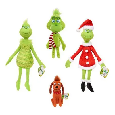 4PCS/SET Rare Christmas Grinch Plush Doll Soft Toy Stuffed Teddy