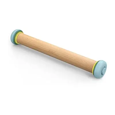 Duo Rolling Pin with adjustable pastry thickness, Baking and dough rollers, Beech Wood, Multicol