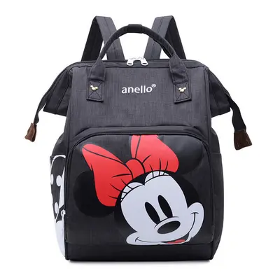 (Black) Large Mummy Baby Diaper Nappy Minnie Backpack UK