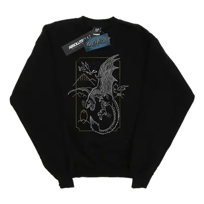 (XXL, Black) Harry Potter Womens/Ladies Dragon Line Art Sweatshirt