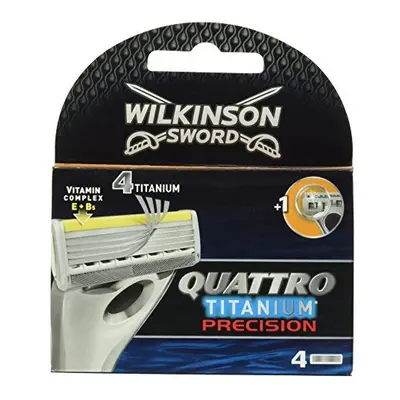 Wilkinson Sword Quattro Titanium Precision Razor Blades -Pack of