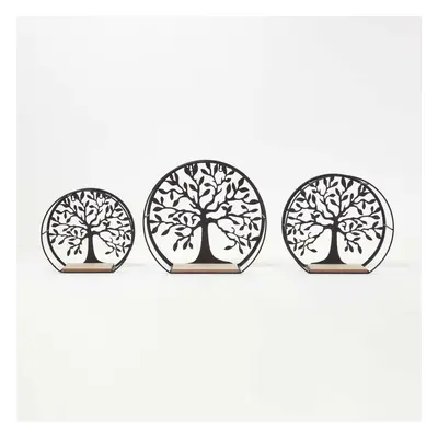 Set of Tree of Life Round Floating Shelves